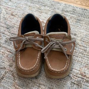 Sperry Kids Tan Moccasins